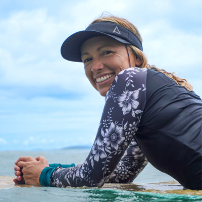 Kaiola Visor Surf Hat Pure Black Made for Water