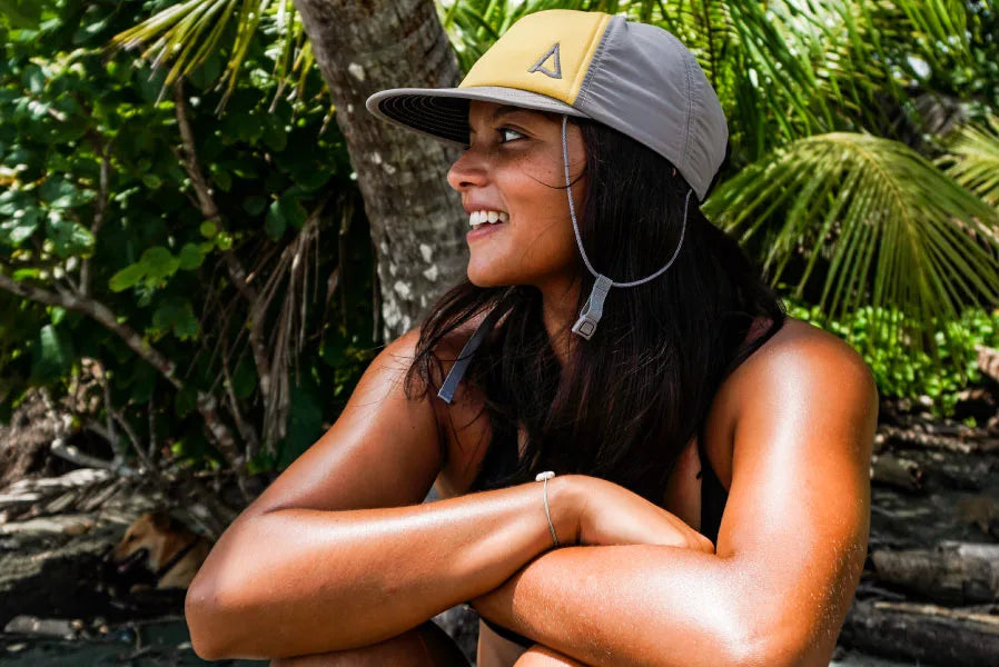 Kaiola Surf Hat Mellow Yellow with adjustable Chinstrap