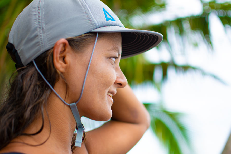 Kaiola Surf Hat Misty Grey with adjustable Chinstrap