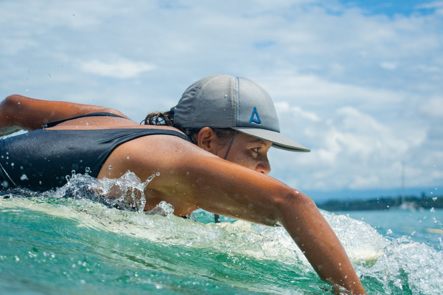 Kaiola Surf Hat Misty Grey with adjustable Chinstrap